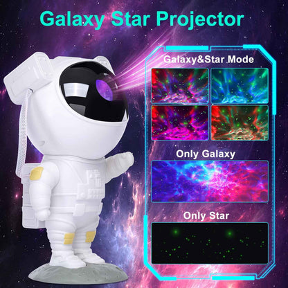 AstraStar Astronaut Star Projector – Safe LED Night Light for Kids Bedroom and Nursery, Cool-to-Touch Lamp with Auto Shutoff