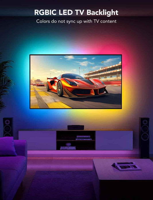 Govee TV LED Backlight Strip – Clean, Clutter-Free Ambient Lighting for 40-50 inch TVs, App Controlled