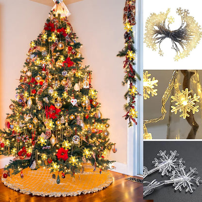 durable pvc snowflake construction in warm white, cool white, multicolor, or star shapes