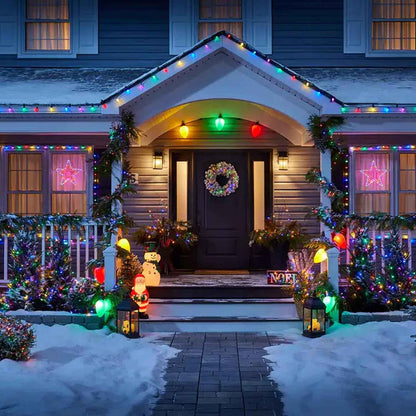 Dazzle Bright C9 Connectable Lights – Roofline & Porch Railing Curb Appeal, Link Up to 500 ft