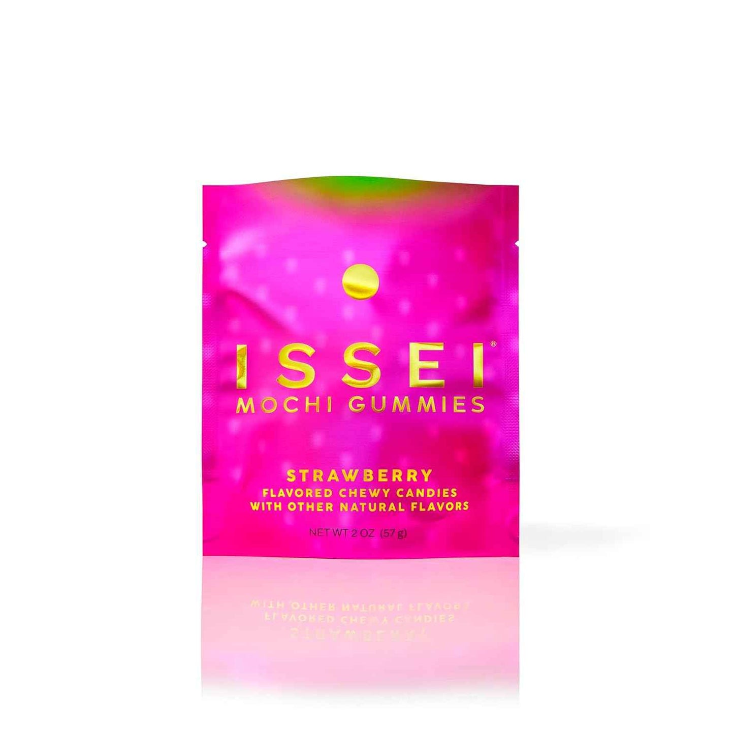 ISSEI Strawberry Mochi Gummies Chewy Candy – Plant-Based Post-Workout Snack for Mindful Snackers