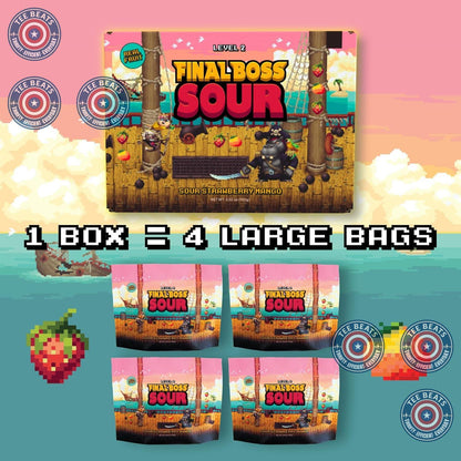 Final_Boss_Sour_Candy,_Extremely_Super_Gummy_Strawberry_and_Mango,_LvL_2_(3.52_Ounce_Bag,_1_Bag)_-_Gummies_Made_with_Dried_Fruit,_Free_of_Artificial_Colors,_Healthy_Snack_for_Kids_&_Adults