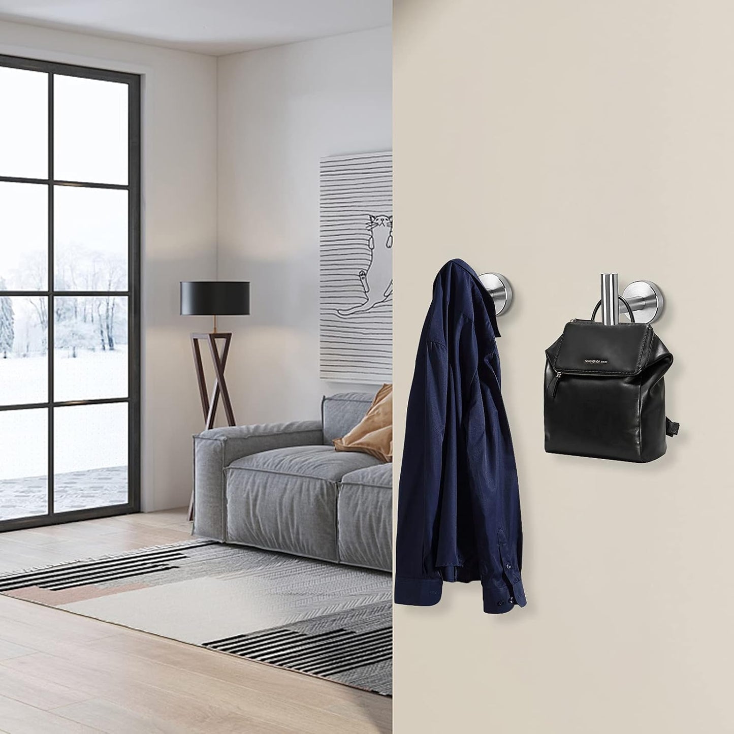 NearMoon_Bath_Towel_Hooks-_SUS_304_Stainless_Steel_Robe_Hook_Holder,_Heavy_Duty_Coat_Hook_for_Bathroom_Livingroom_Hotel_Kitchen_Garage,_Wall_Mounted-_4_Pack_(Brushed_Nickel)