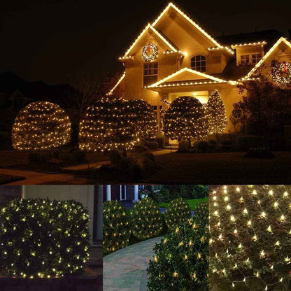 FestoonNET Pro – UL Certified Flameless LED Net Lights, Family-Safe Holiday Lighting for Bushes and Shrubs