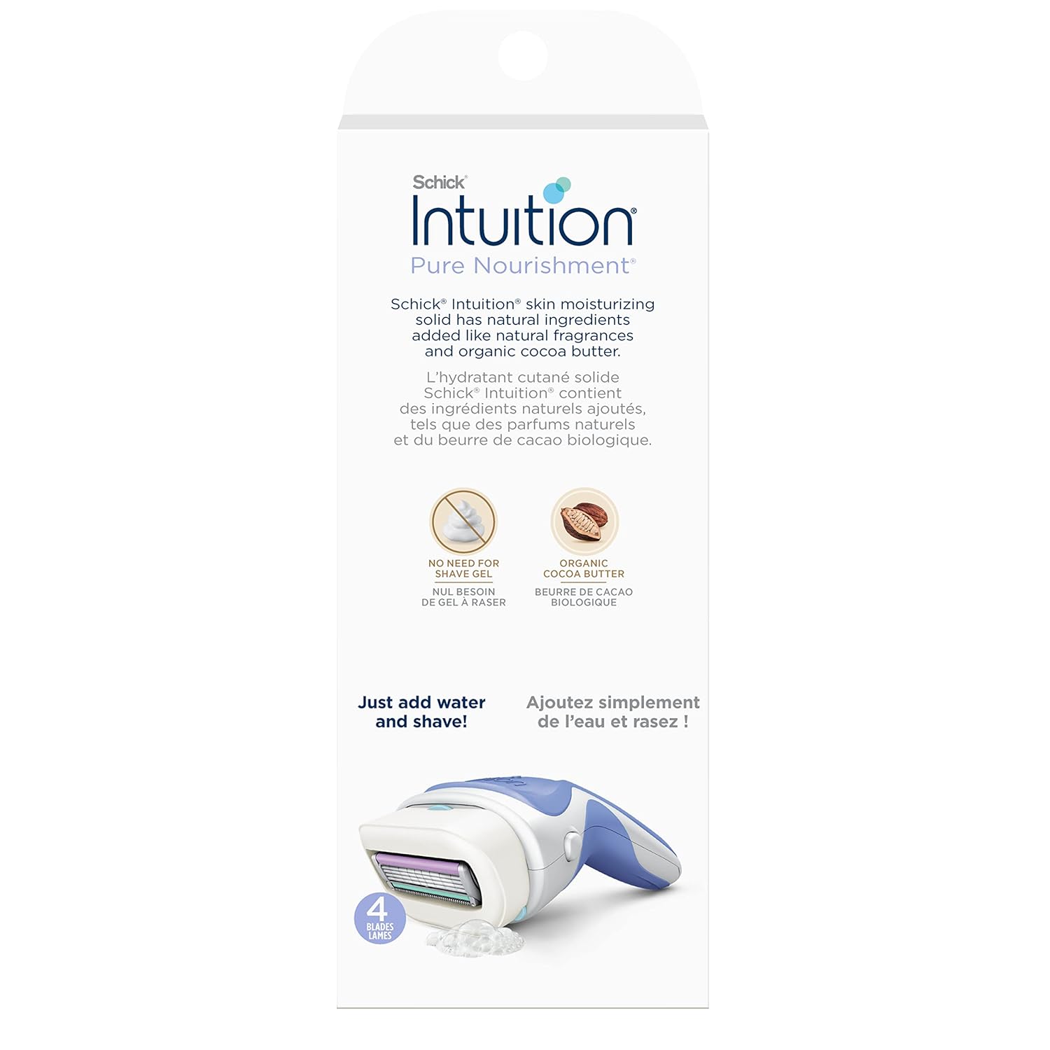 Razors_for_Women_|_1_Razor_&_2_Intuition_Razor_Blades_Refill_with_Organic_Cocoa_Butter