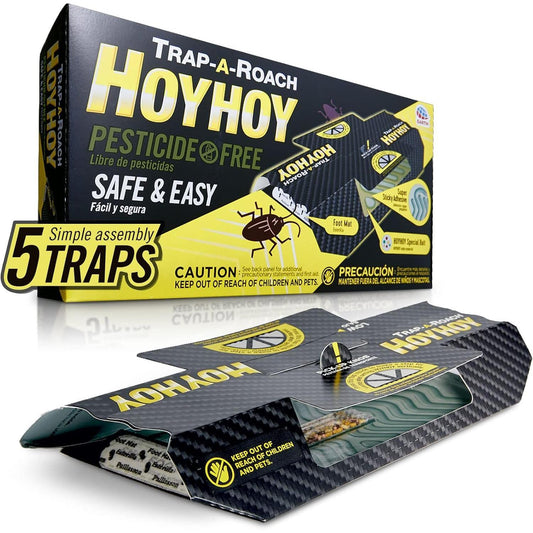 HOY_HOY_Trap_A_Roach_-_Bait_Glue_Traps,_Great_for_Home_with_Kids_&_Pets_Indoor,_Sticky_Pest_Control_Trap,_Roach_Killer,_Made_in_Japan_5_Traps
