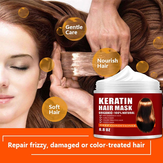 Keratin_Hair_Mask,Deep_Repair_Damage_Hair_Root,_250ml_Hair_Mask_for_Dry_Damaged_Hair,Hair_Treatment_Mask_Keratin_Hair_&_Scalp_Treatment,Natural_Deep_Conditioner_Hydrating_Hair_Masque