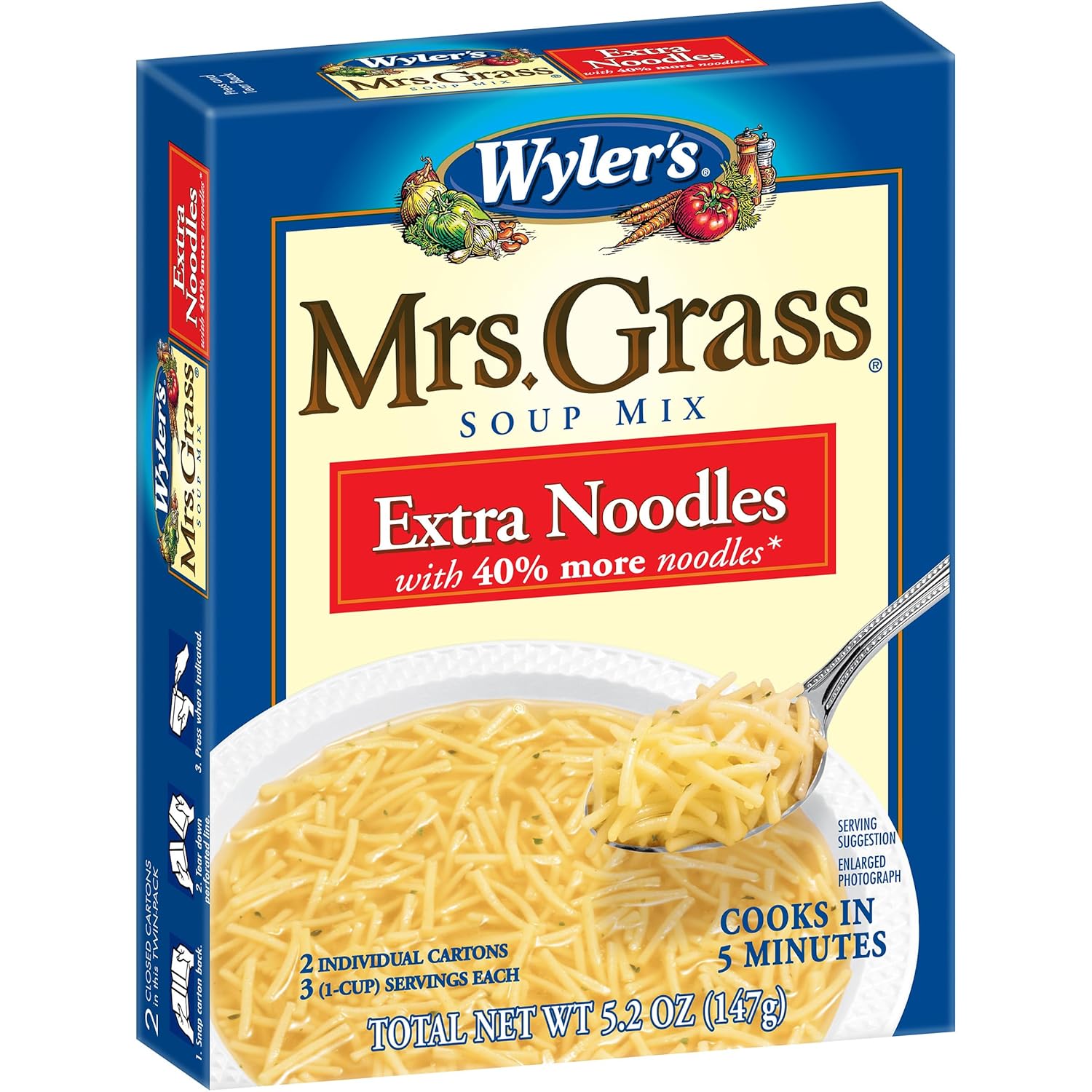 each pack yields three 1-cup servings