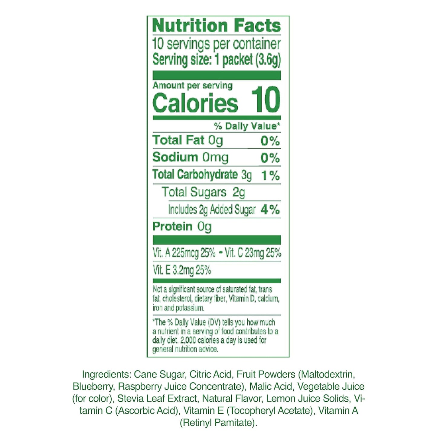 each packet flavors 8 ounces of water