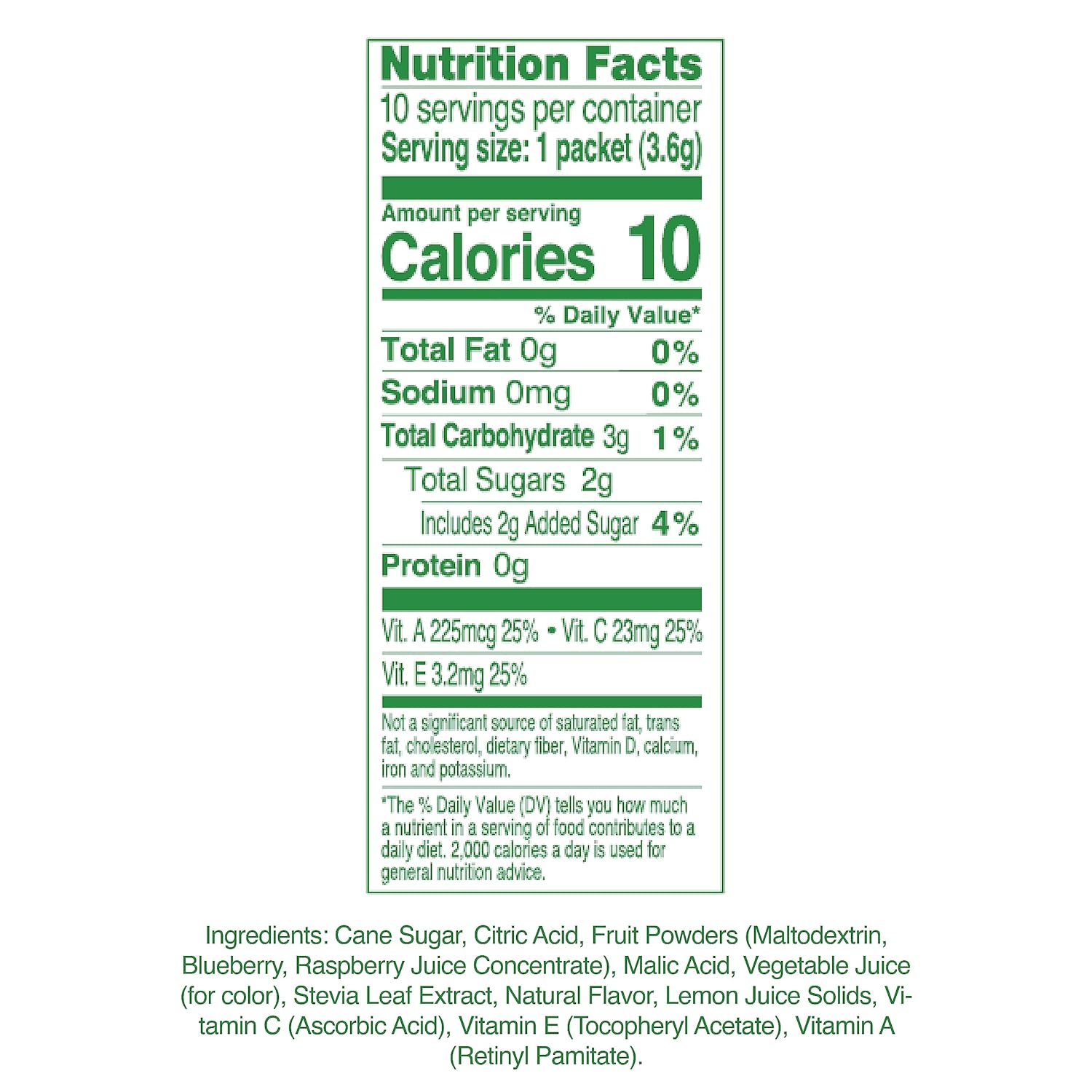 each packet flavors 8 ounces of water