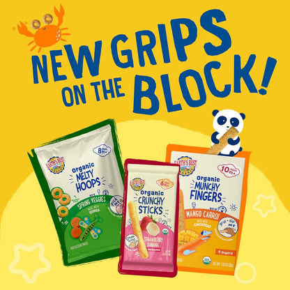Earth's Best Melty Hoops – Health-Conscious Organic Finger Food for Babies 8 Months and Up, Quinoa and Corn Base