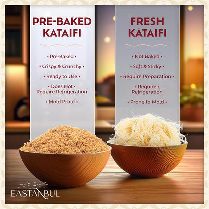 Eastanbul Baked Shredded Fillo – Plant-Based Pastry Threads for Mindful Baking and Dairy-Free Turkish Sweets