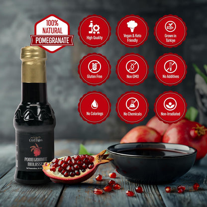 Eastanbul Pomegranate Molasses – Elegant Housewarming Present for Mediterranean Cuisine Lovers