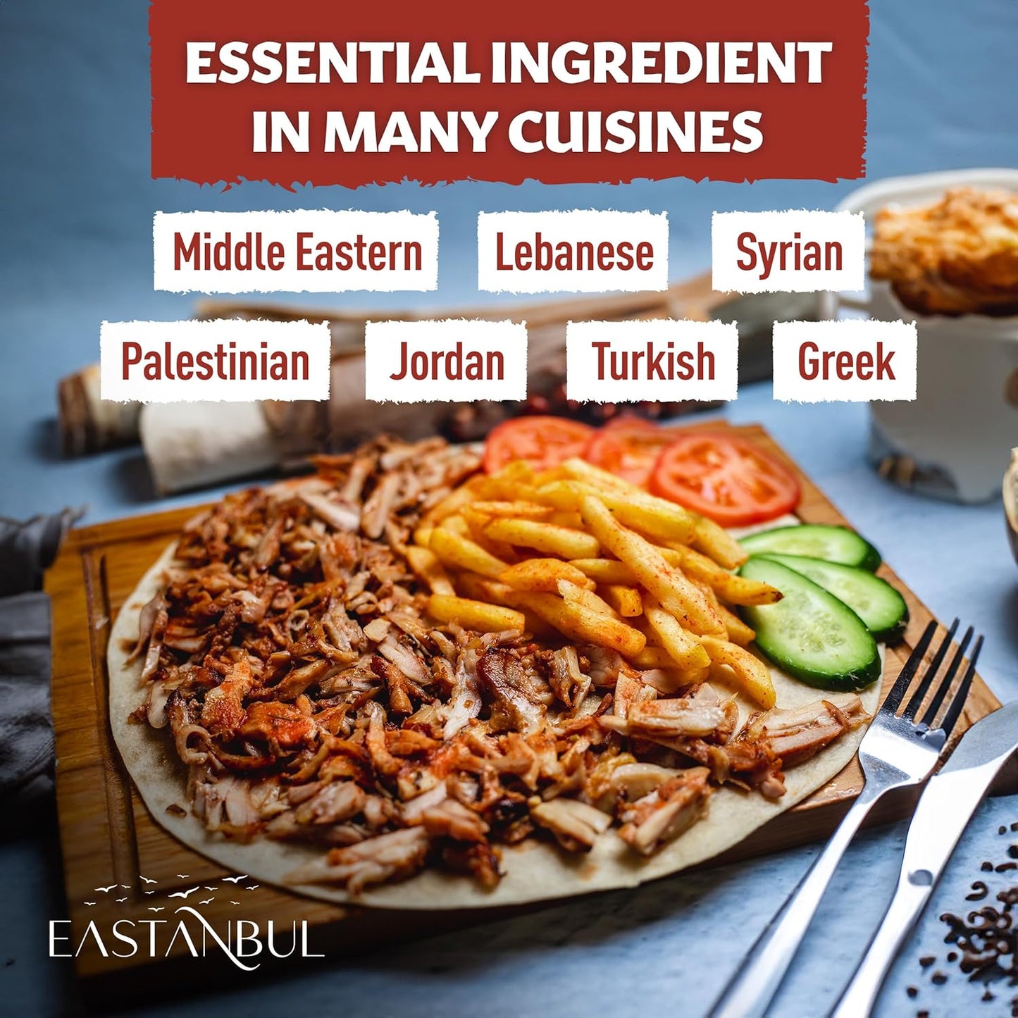 Eastanbul Shawarma Spice – All-Purpose Mediterranean Rub for Kebabs, Chicken, and Fish on the Outdoor Grill, 7.1oz