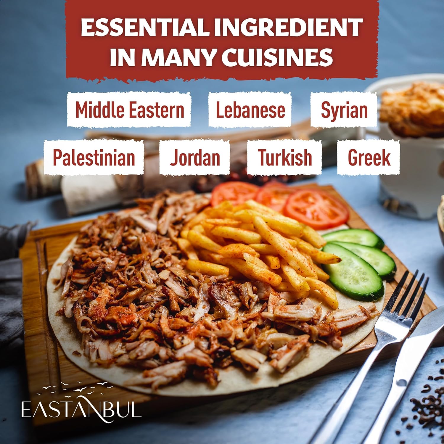 Eastanbul Shawarma Spice – All-Purpose Mediterranean Rub for Kebabs, Chicken, and Fish on the Outdoor Grill, 7.1oz