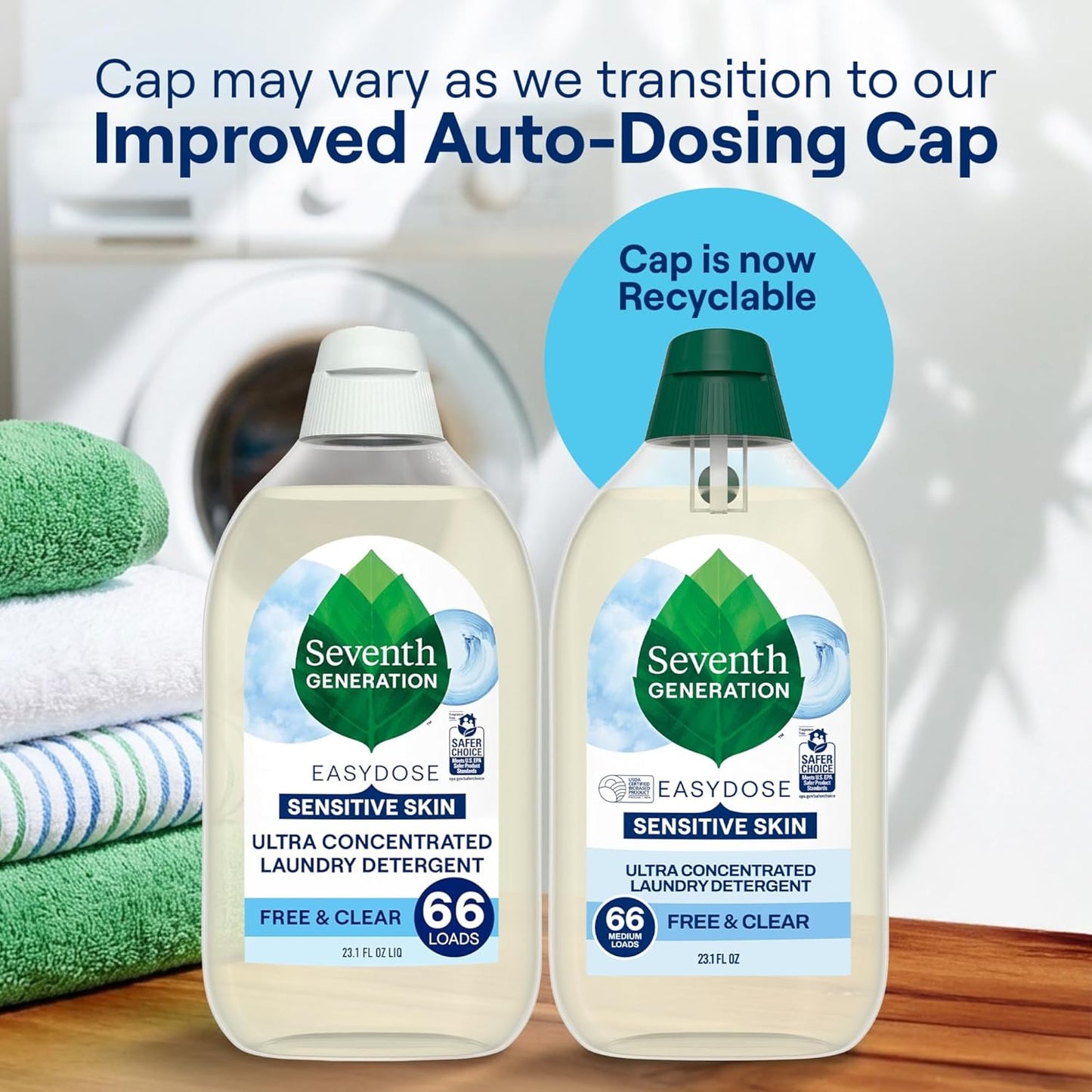 easydose bottle made with 60% less plastic, 50% less water, and 70% lighter than the 90 fl oz version; available in pack of 2 and pack of 4