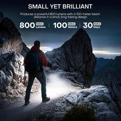 EDC Flashlight Rechargeable – Trail and Dog Walking Flashlight with Red Night Vision Mode