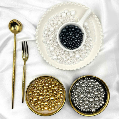 SUGAR BAY Edible Gold and Silver Pearl Sprinkles – Child-Safe Cupcake Topping for Kids' Birthday Parties and Family Baking