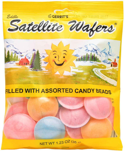 Gerrit's Satellite Wafers Single-Serve Candy Bag – Novelty After-School Snack for Playroom Pantry