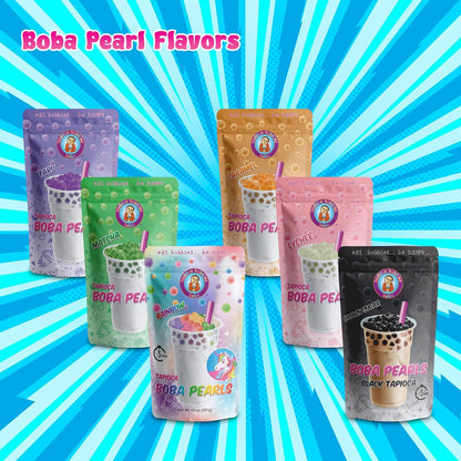 RAINBOW_BOBA_Tea_Real_Tapioca_Pearls_Ready_in_5_Minutes_by_Buddha_Bubbles_Boba_(10_Ounce)