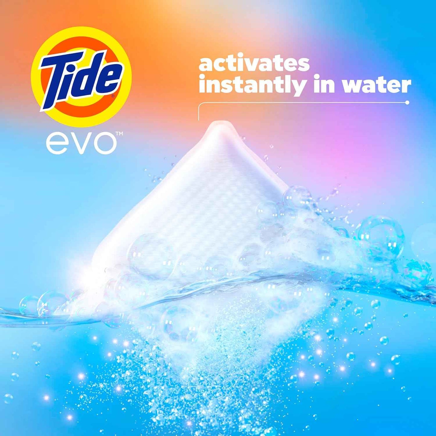 Tide evo Spring Blast Fiber Tiles Laundry Detergent for Clutter-Free Laundry Room Storage, Pre-Measured 42 Tiles