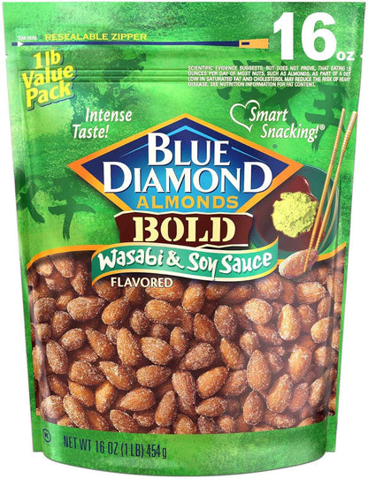 Blue Diamond Almonds Honey Roasted Snack Almonds – Resealable Hiking Snack for Backpack and Trail Fuel