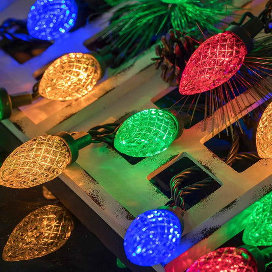 AWQ C9 Pinecone String Lights – Cool-to-Touch Kids Room Decor, 30V Low Voltage Nursery Lighting
