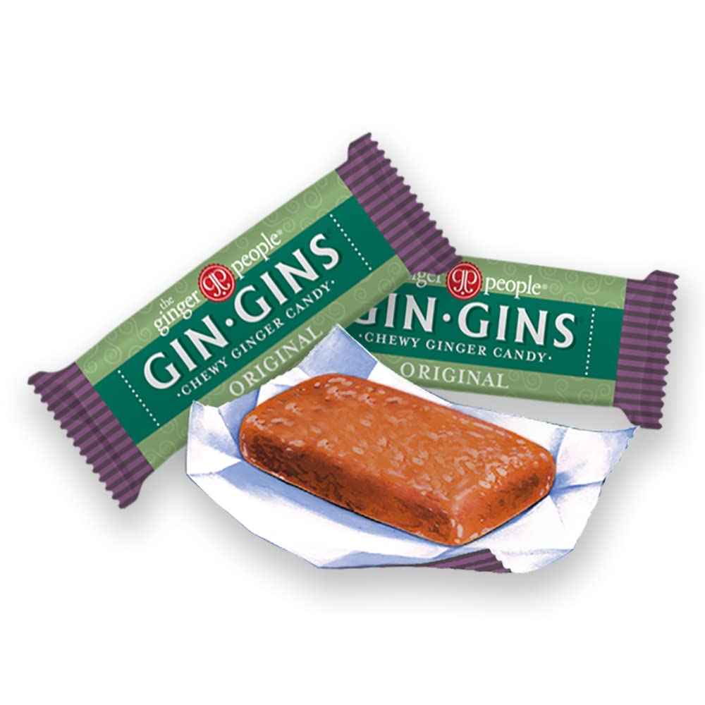 GIN GINS Original Ginger Chews – Thoughtful Mother's Day Gift Basket Addition for Expectant Moms, 3oz Bag