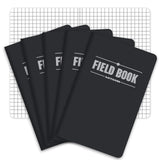 Elan Publishing Company Field Notebook – Focus-Friendly Pocket Notebook for Lectures and Lab Work, 3.5x5.5 Inch Black Memo Book, Pack of 5