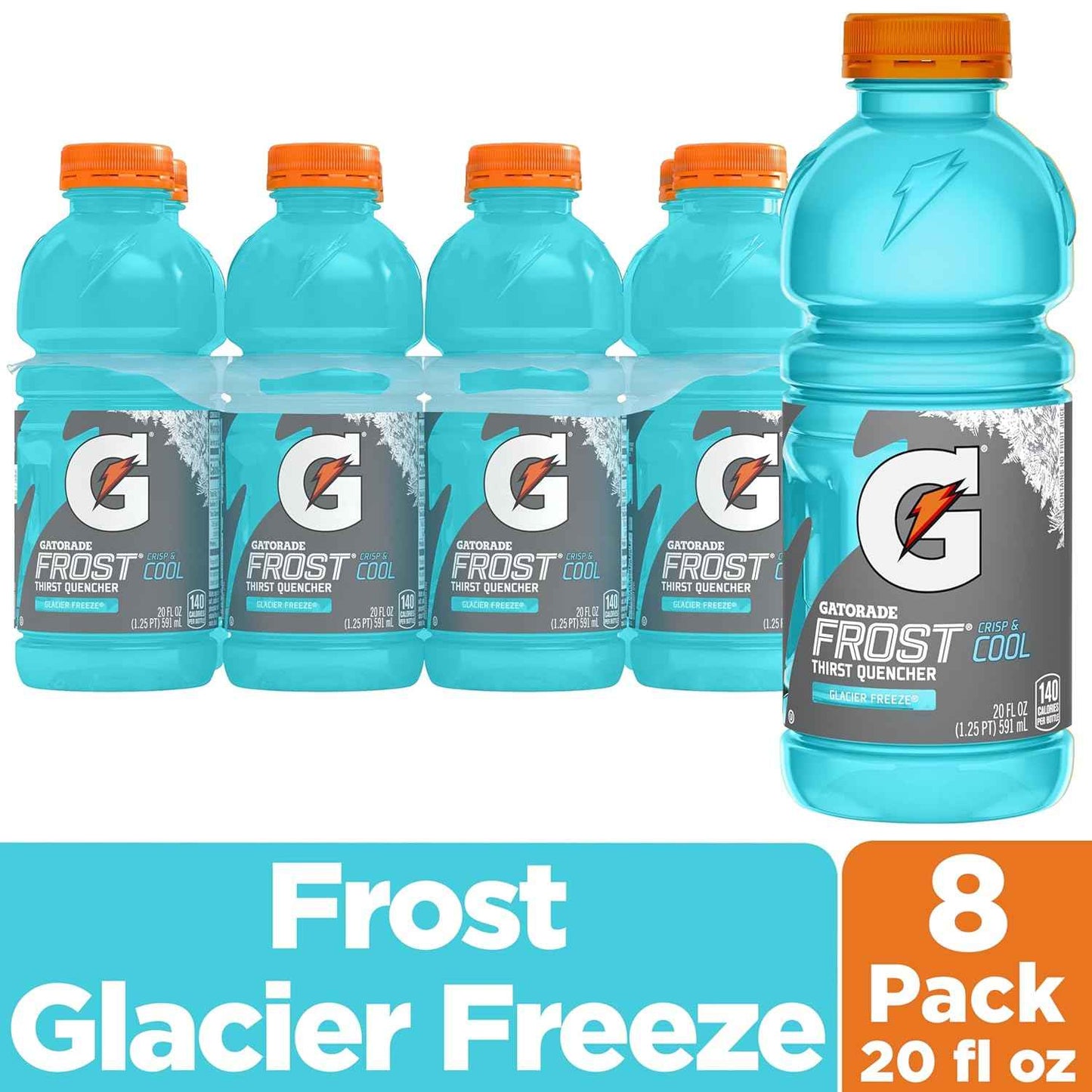 Gatorade Thirst Quencher Sports Beverage – Hydration Ritual for Daily Wellness, Detox Days, and Self Care Recovery, 20 Fl Oz, Pack of 8