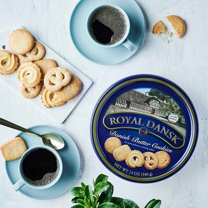 Royal Dansk Danish Butter Cookies – Family-Friendly Tin of Assorted Butter Cookies for Kids' Snack Corner and Grandchildren's Lunchbox