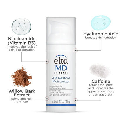EltaMD AM Restore Face Moisturizer – Clean, Fragrance-Free Essential for Minimal Routines