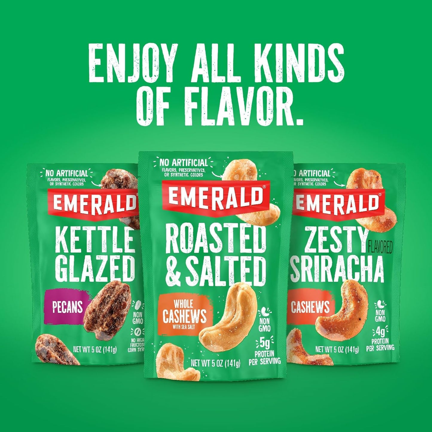 Emerald Nuts Single-Serve Variety Pack – Pantry Staple for Busy Professionals On the Go