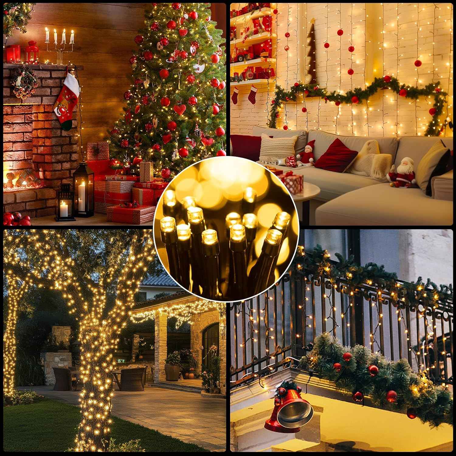 LED Fairy String Lights for Living Room Aesthetic, 8 Modes Warm White Twinkle for Cozy Home Ambiance