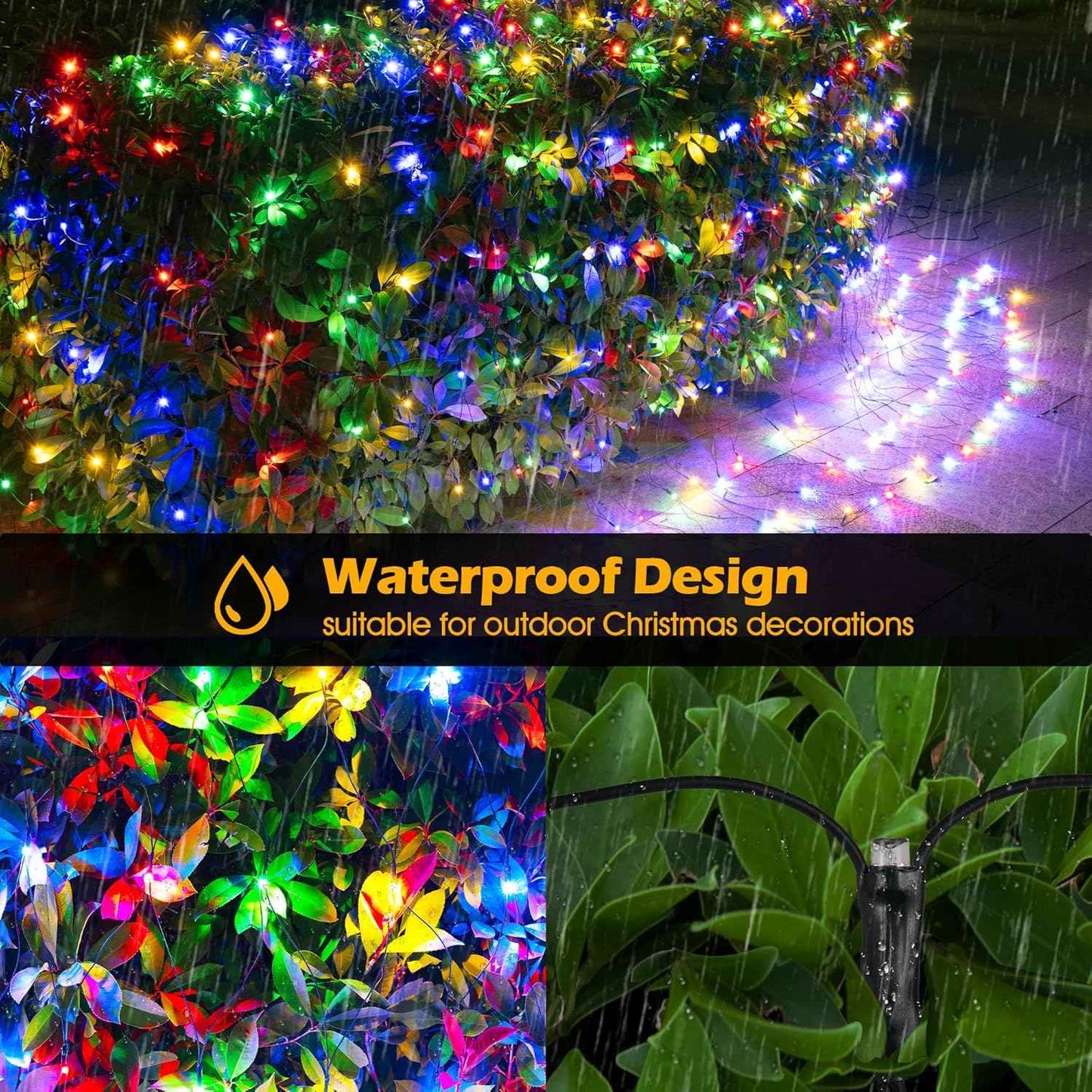 BlcTec Outdoor Holiday Net Mesh 360 LED – Connectable Waterproof Bush Lights for Lawns, Pergolas and Open-Air Gatherings