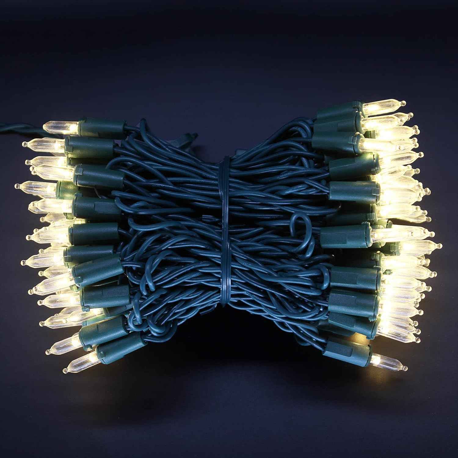 Brightever 100 LED Warm White String Lights – UL 588 Certified Flameless Holiday Lighting Safe for Kids, Pets & Bedrooms