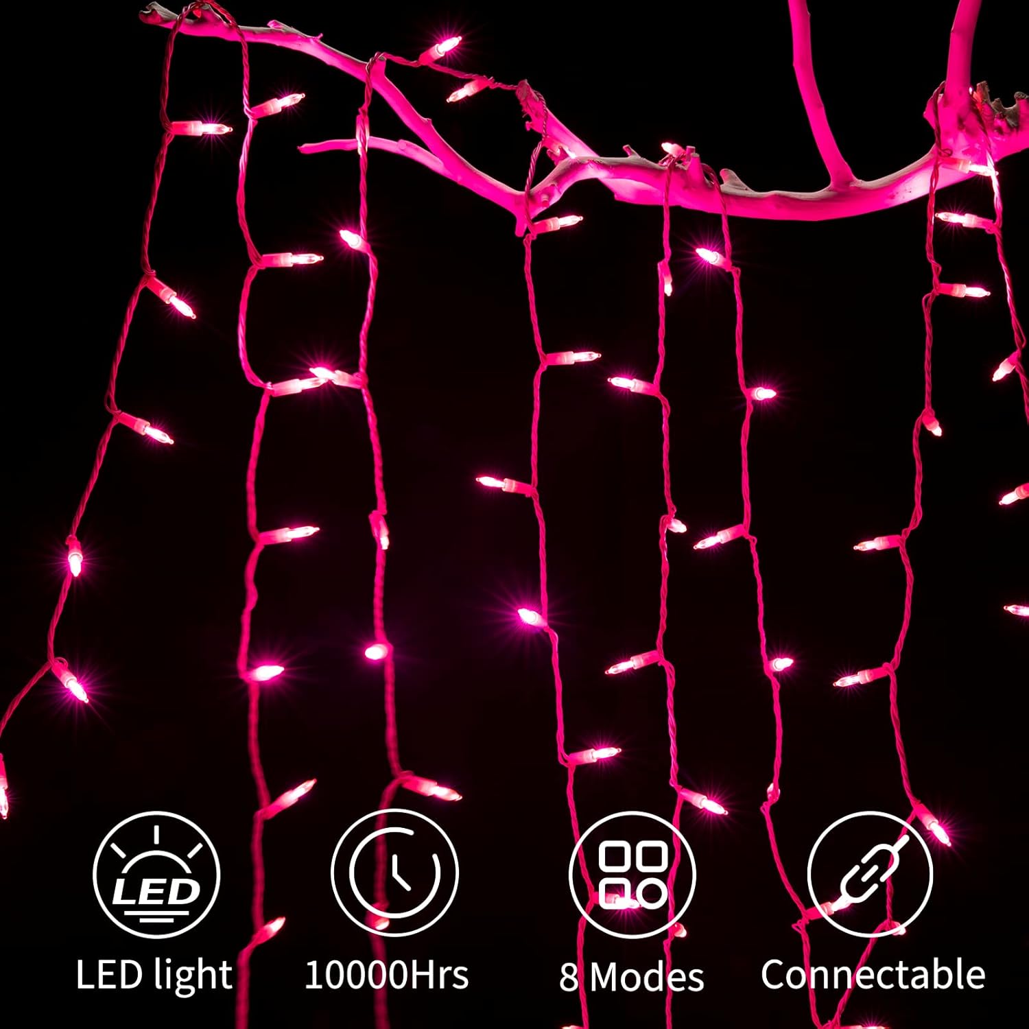 end-to-end connectable up to 8 sets (256 ft / 800 leds total)