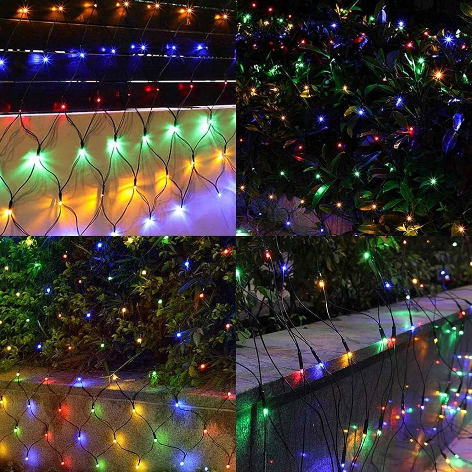 Dazzle Bright 200 LED Net Lights – Minimalist String Lights for Clean Aesthetic, Clear Wire 8 Modes