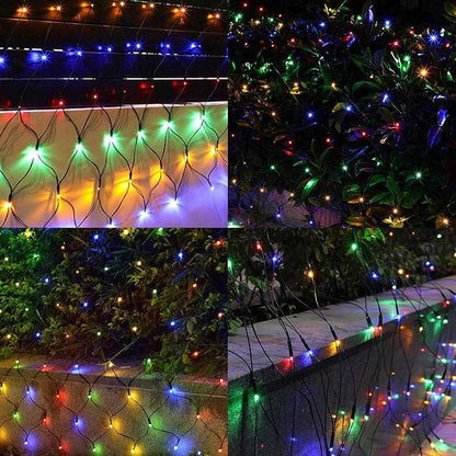 Dazzle Bright 200 LED Net Lights – Minimalist String Lights for Clean Aesthetic, Clear Wire 8 Modes