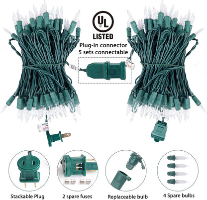 end-to-end connectors supporting up to 3 linked strings