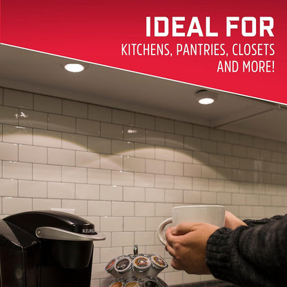 Energizer LED Puck Lights – Cozy Under-Cabinet Glow for Modern Kitchens and Living Rooms