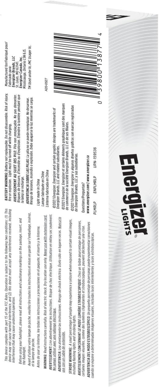 Energizer X400 Pocket Flashlight for Hikers, IPX4 Beam for Backyard and Campsite Use After Dark