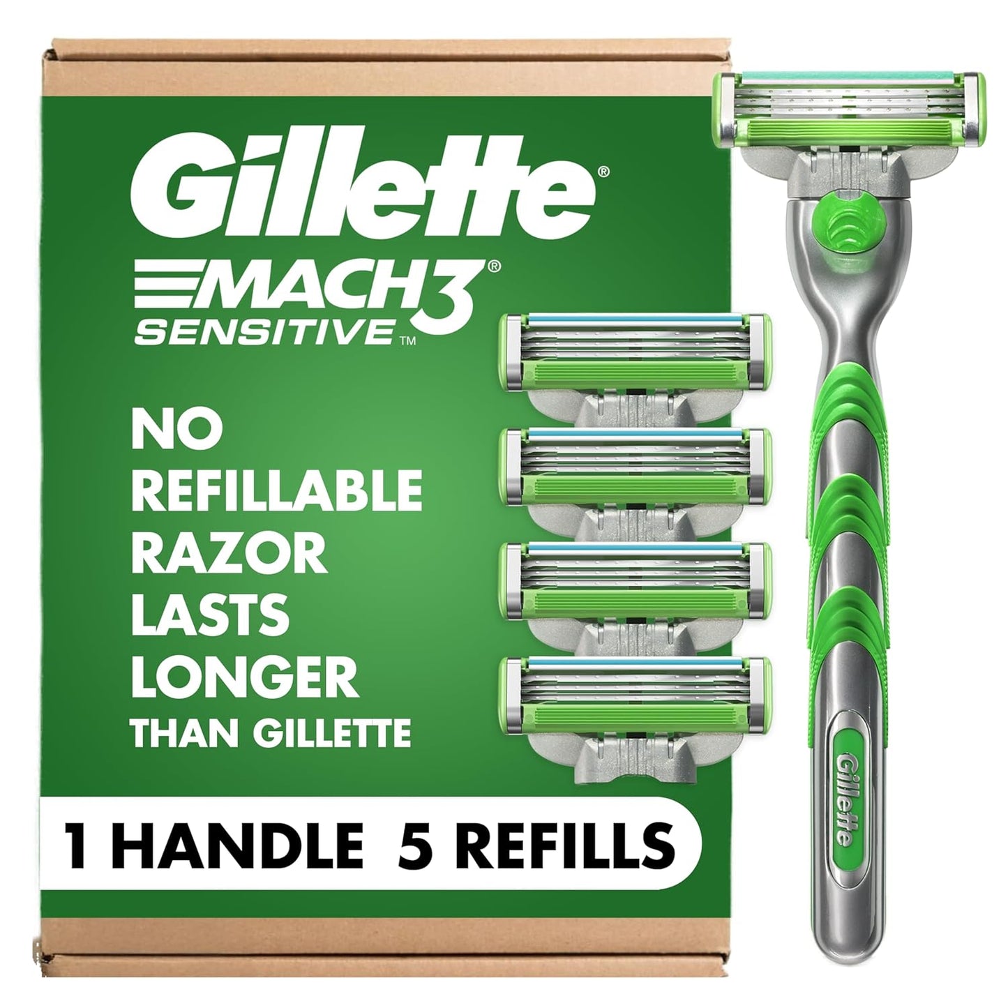 enhanced lubricating gel strip (vs. standard mach3) for glide on sensitive skin