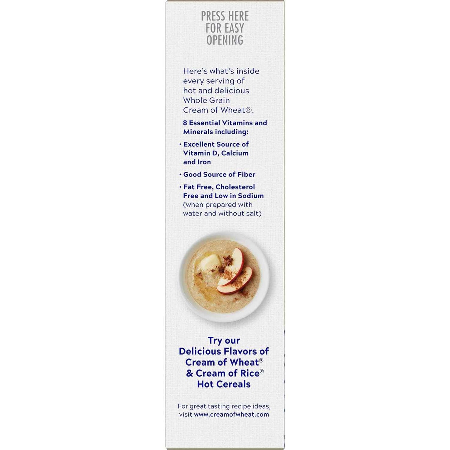 Cream of Wheat Original Hot Cereal – 1-Minute Microwave Hot Cereal for the Office Break Room Morning