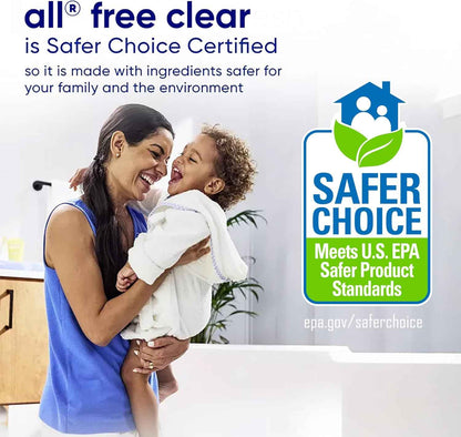 all free clear Concentrated Laundry Detergent for Sensitive Skin – Hypoallergenic Unscented Wash for Calm Bedtime Rituals and Restful Sleep