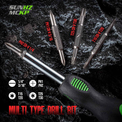 SUNHZMCKP 8 in 1 Screwdriver Set – Thoughtful Birthday Gift for Dad, Handy Multi-Bit Tool for Home Repairs