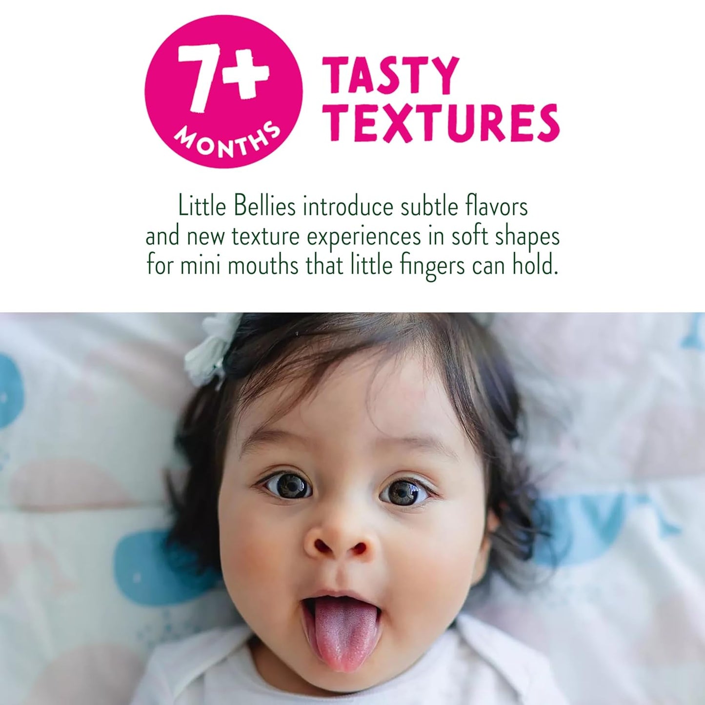 ergonomic stick shape sized for small hands to hold and self-feed
