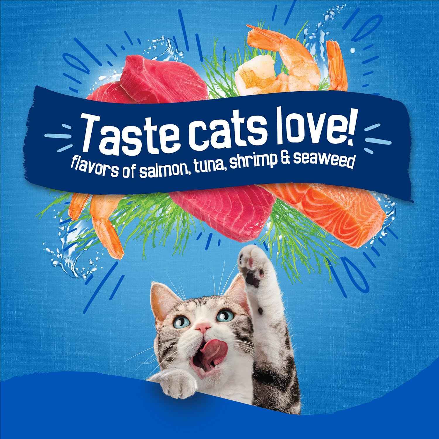 Purina Friskies Seafood Sensations Cat Kibble 22 lb. Salmon Tuna Shrimp - Practical Gift for the Multi-Cat Household Owner