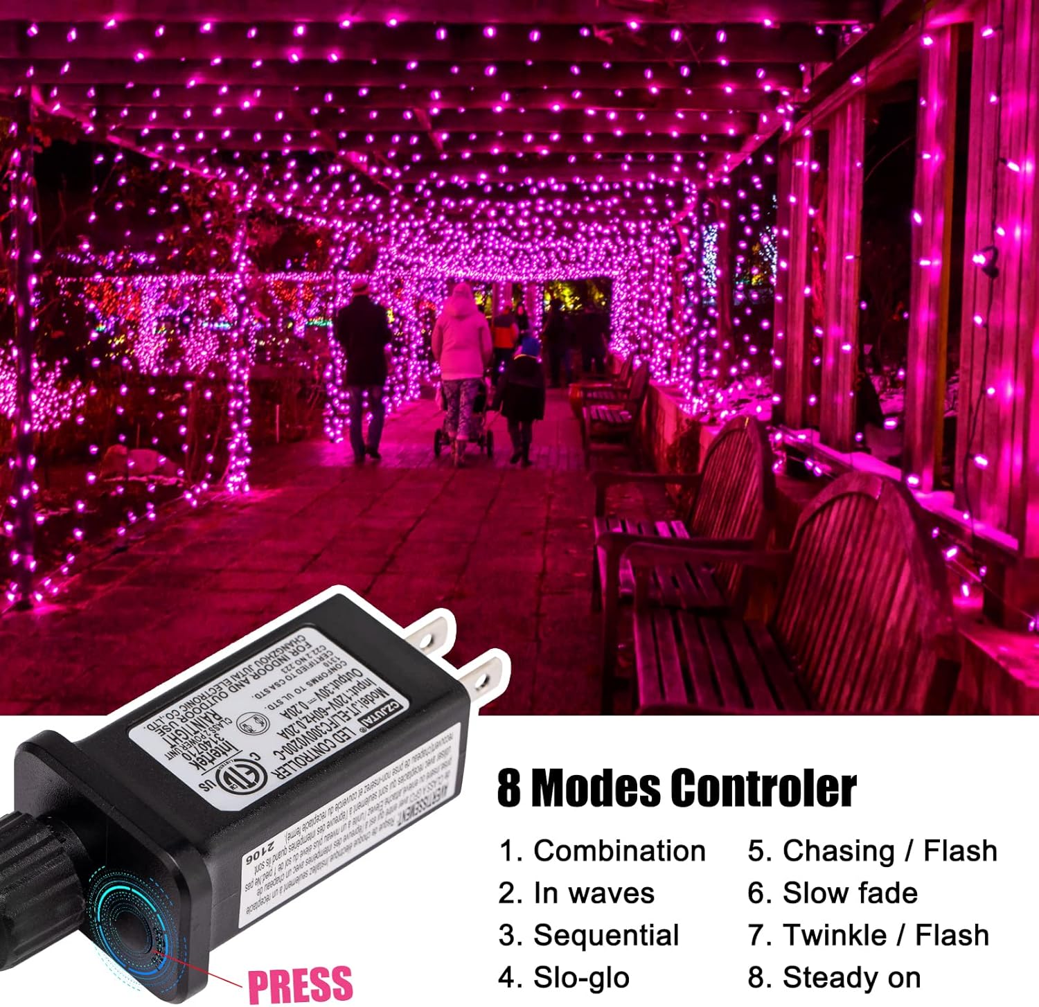 etl-certified plug-in corded electric power (110v) with cool-touch low wattage