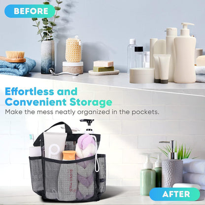EUDELE Mesh Shower Caddy for College – Romantic Valentine's Day Gift for Her, Foldable Beach and Gym Organizer